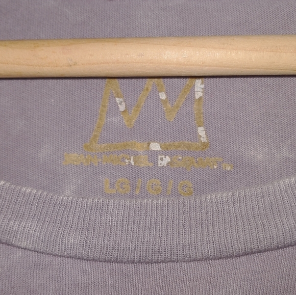 Jean Michael Basquiat Andy Warhol Gray Purple T-Shirt Large - Picture 6 of 10